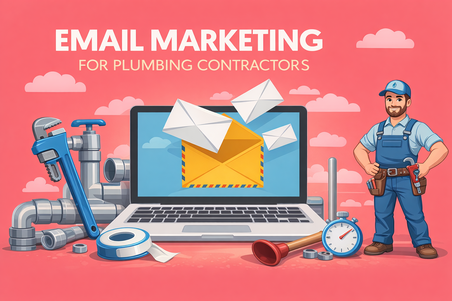 Email Marketing for Plumbing Contractors illustration