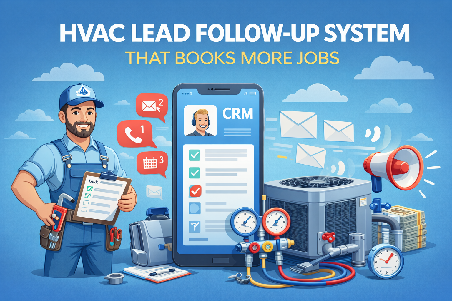 HVAC Lead Follow-Up System That Books More Jobs illustration